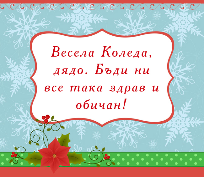 Весела Коледа, дядо. Бъди ни все така здрав и обичан!