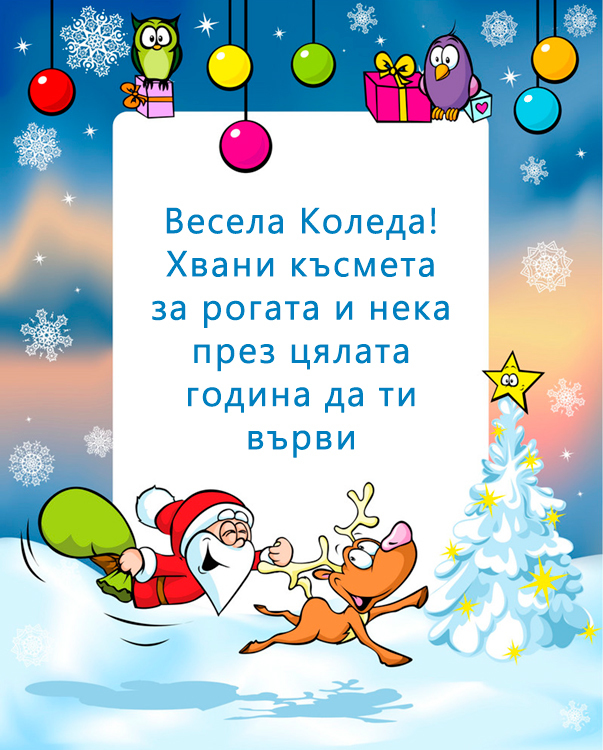 Весела Коледа! Хвани късмета за рогата и нека през цялата година да ти върви