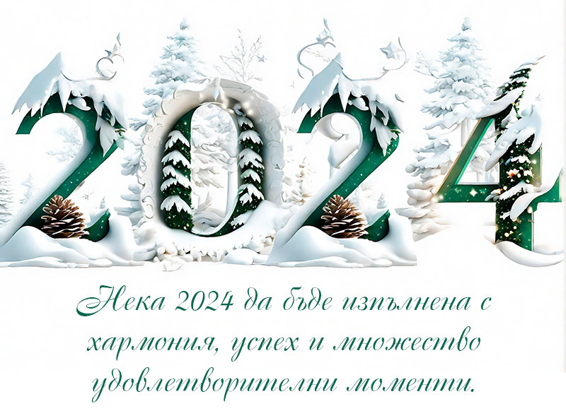 Нека 2024 да бъде изпълнена с хармония, успех и множество удовлетворителни моменти.